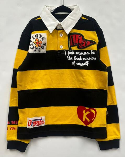 LOOMIE Kid's Long Sleeve Polo Shirt With Heavy Print Effects & Patch Works - Love to KleepKid's Polo ShirtKLEEPLove to Kleep