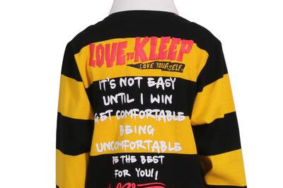 LOOMIE Kid's Long Sleeve Polo Shirt With Heavy Print Effects & Patch Works - Love to KleepKid's Polo ShirtKLEEPLove to Kleep