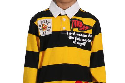LOOMIE Kid's Long Sleeve Polo Shirt With Heavy Print Effects & Patch Works - Love to KleepKid's Polo ShirtKLEEPLove to Kleep