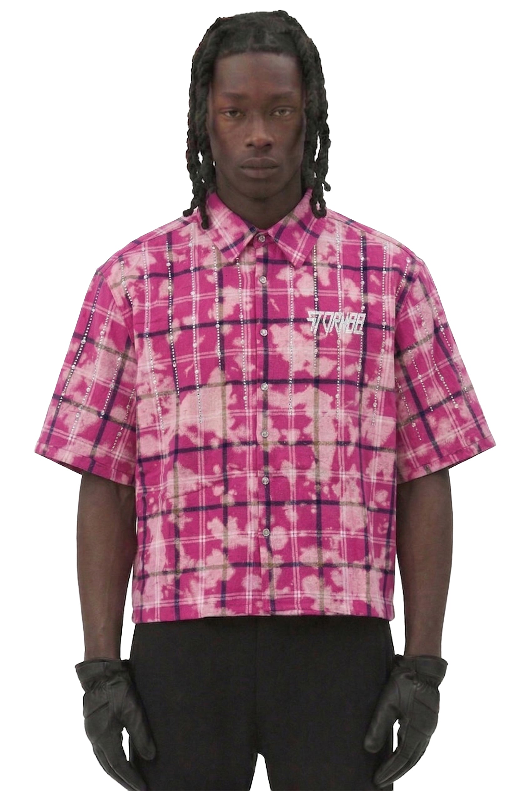 STORM88 IKARI Washed Flannel Crop Top Shirt – Streetwear | KLEEP
