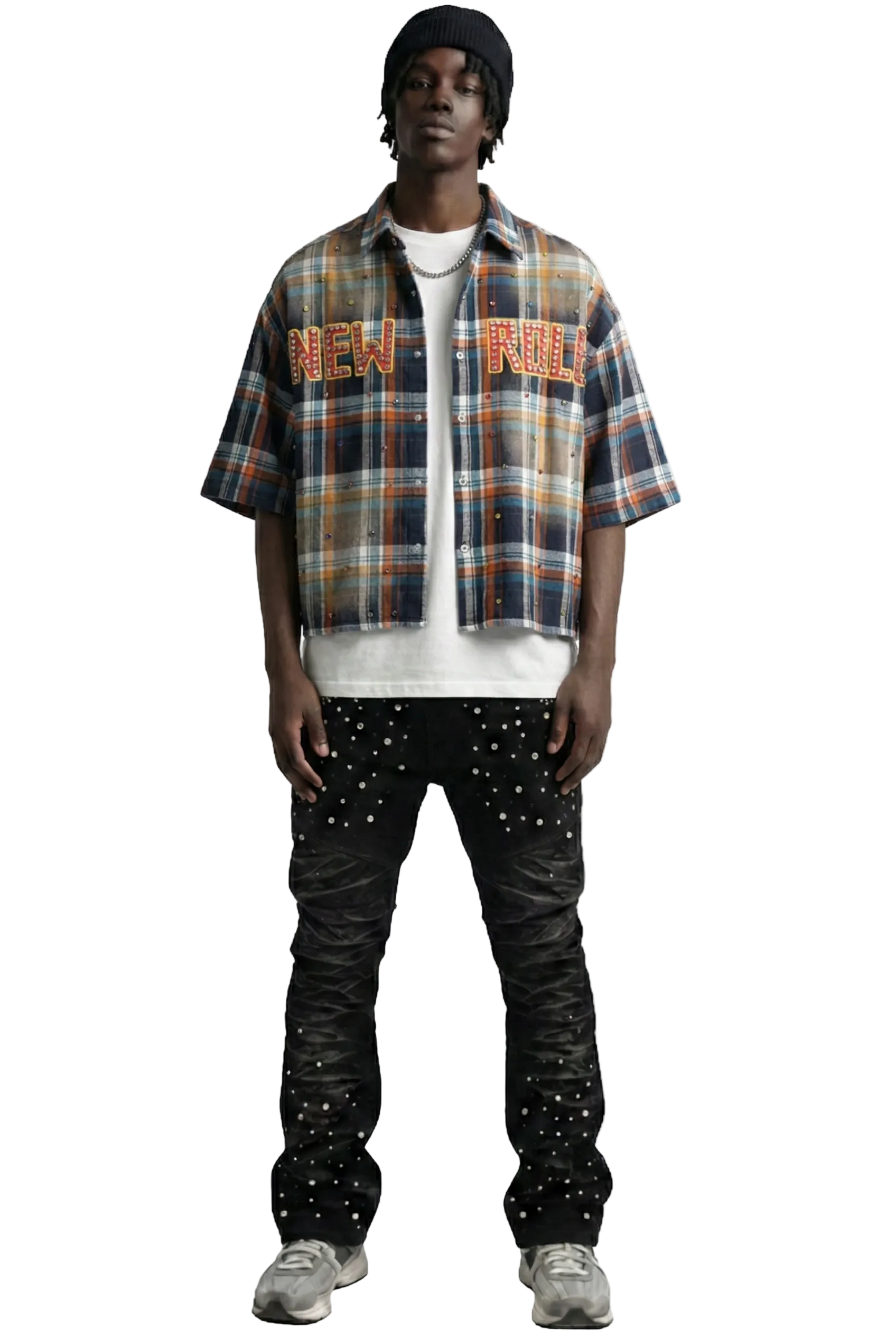 SUIFU Washed Flannel Crop Top Button Down Shirt – Love to Kleep
