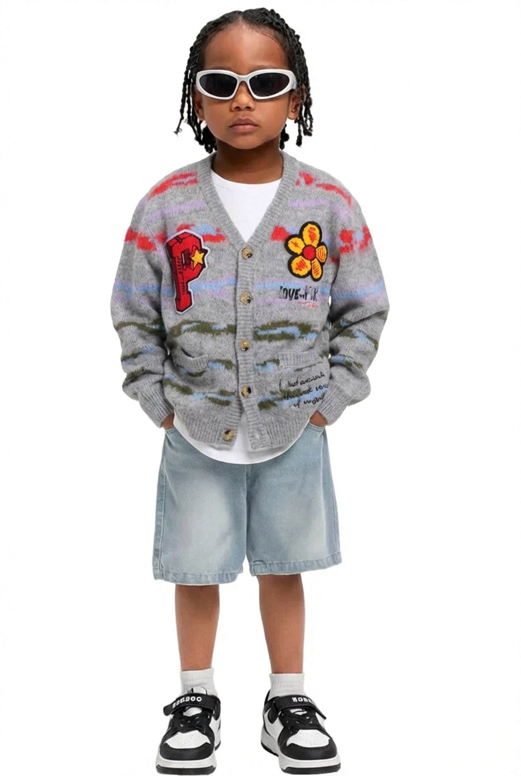 トップス KID MOHAIR GLITTER KNIT CARDIGAN LAPIIS DOUGAL Kid's Sweater Cardigan – Love to Kleep