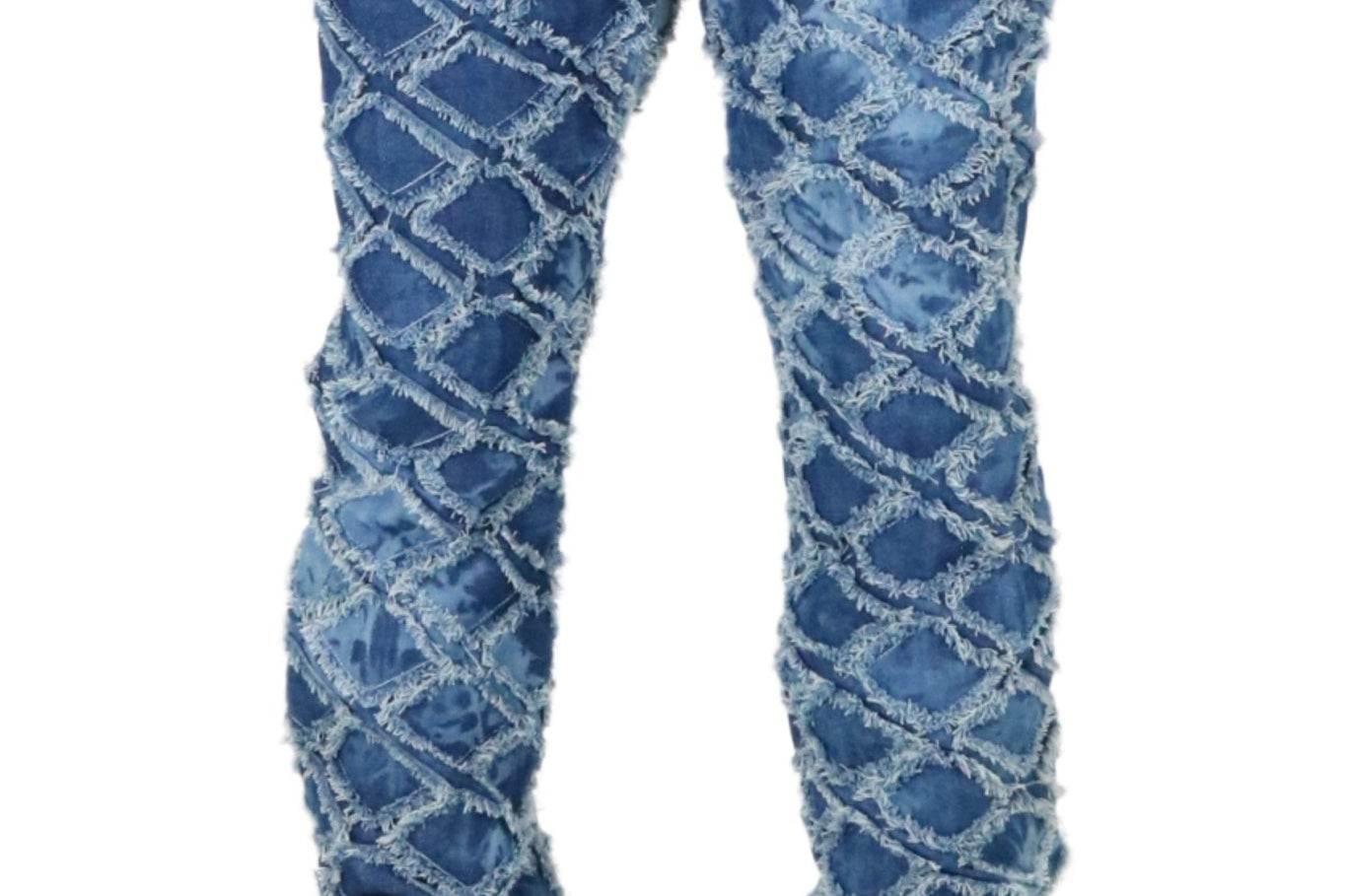 HYDRA Men's premium rip&repair flare stacked fit quilted denim pants - Love to KleepMen's PantsKLEEPLove to Kleep