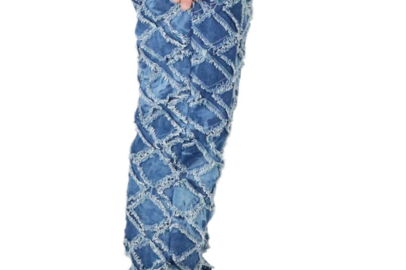 HYDRA Men's premium rip&repair flare stacked fit quilted denim pants - Love to KleepMen's PantsKLEEPLove to Kleep