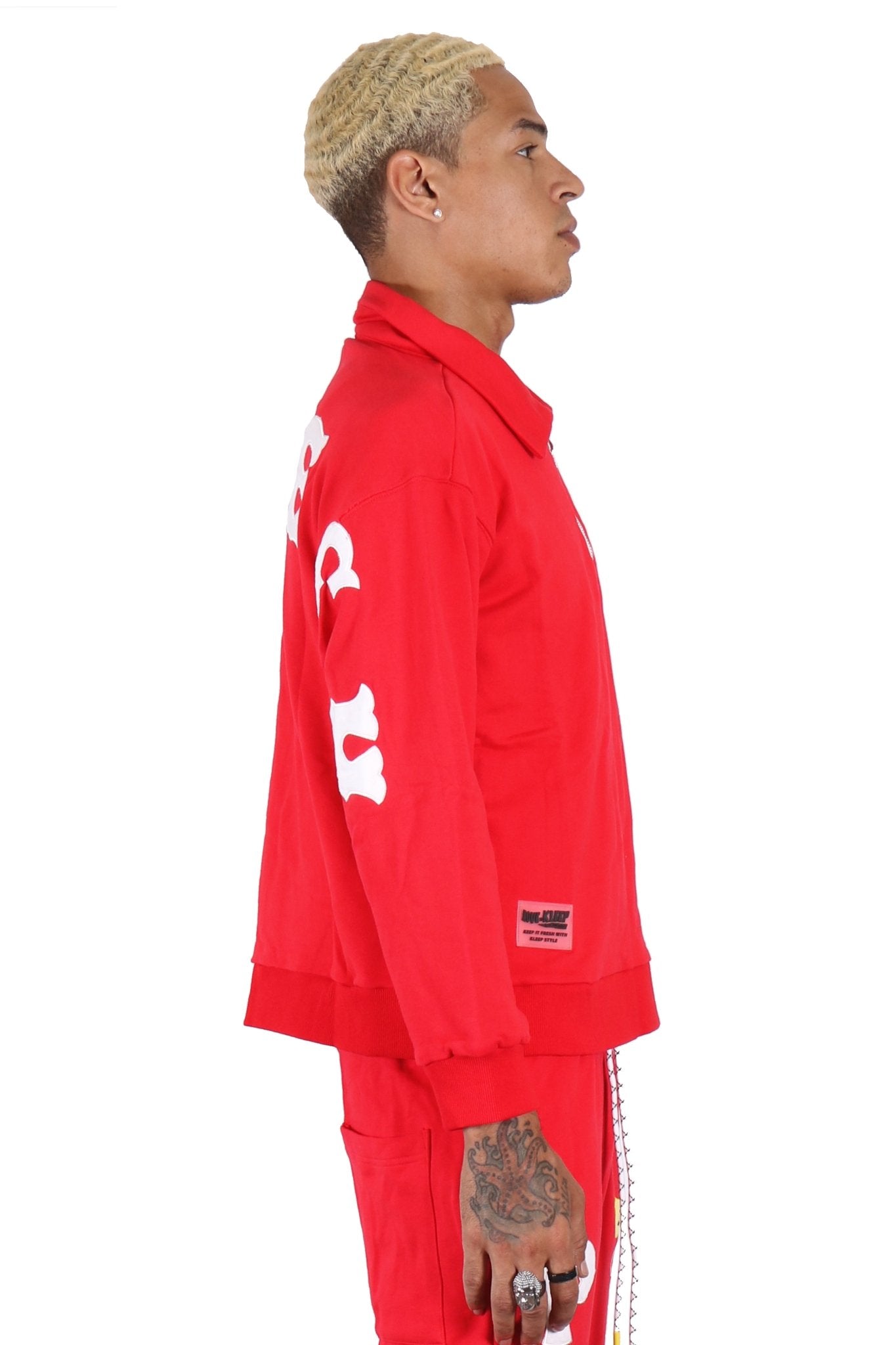 CHOL Men's premium french terry fleece top with collard & quarter zipper. - Love to KleepMen's SweatshirtKLEEPLove to Kleep