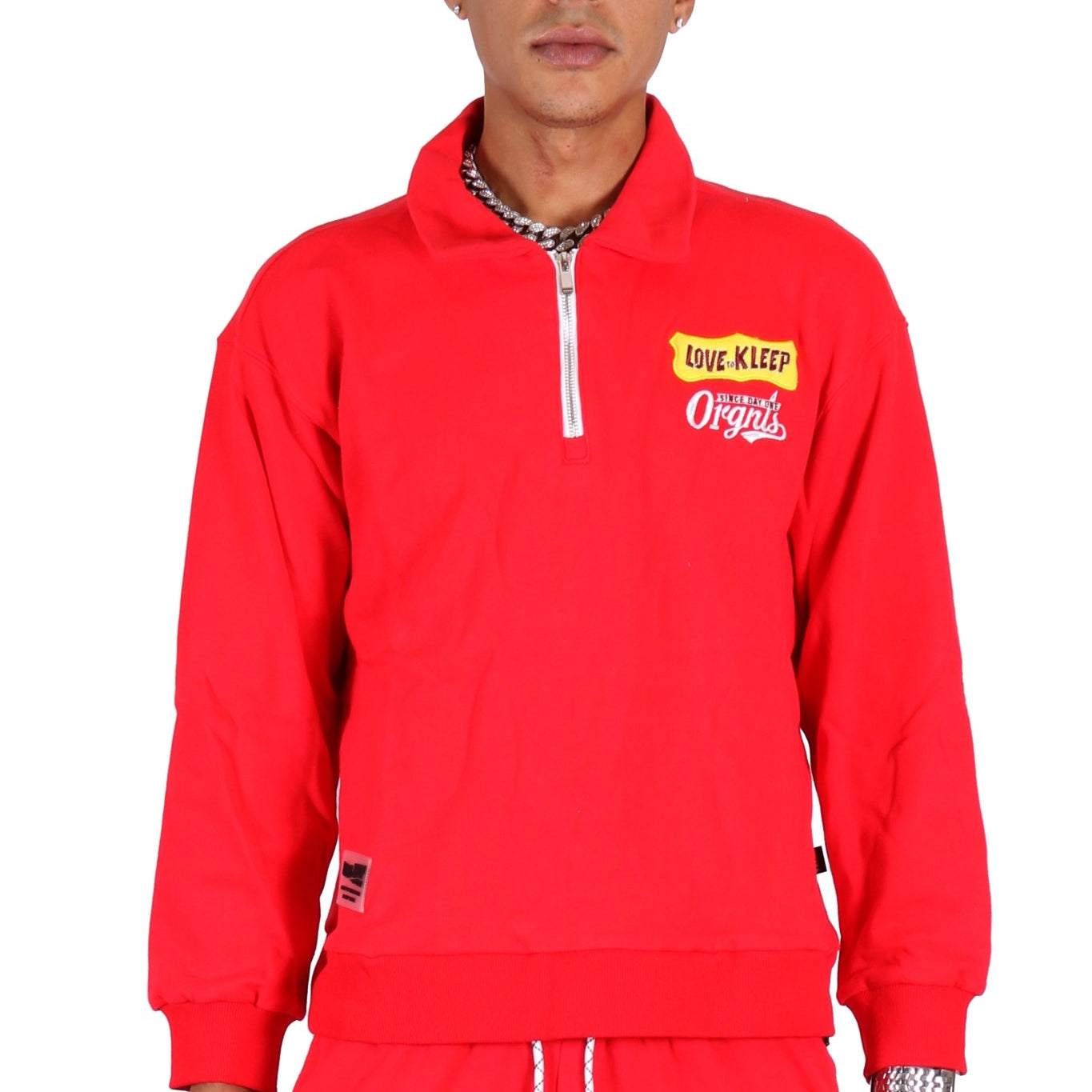 CHOL Men's premium french terry fleece top with collard & quarter zipper. - Love to KleepMen's SweatshirtKLEEPLove to Kleep