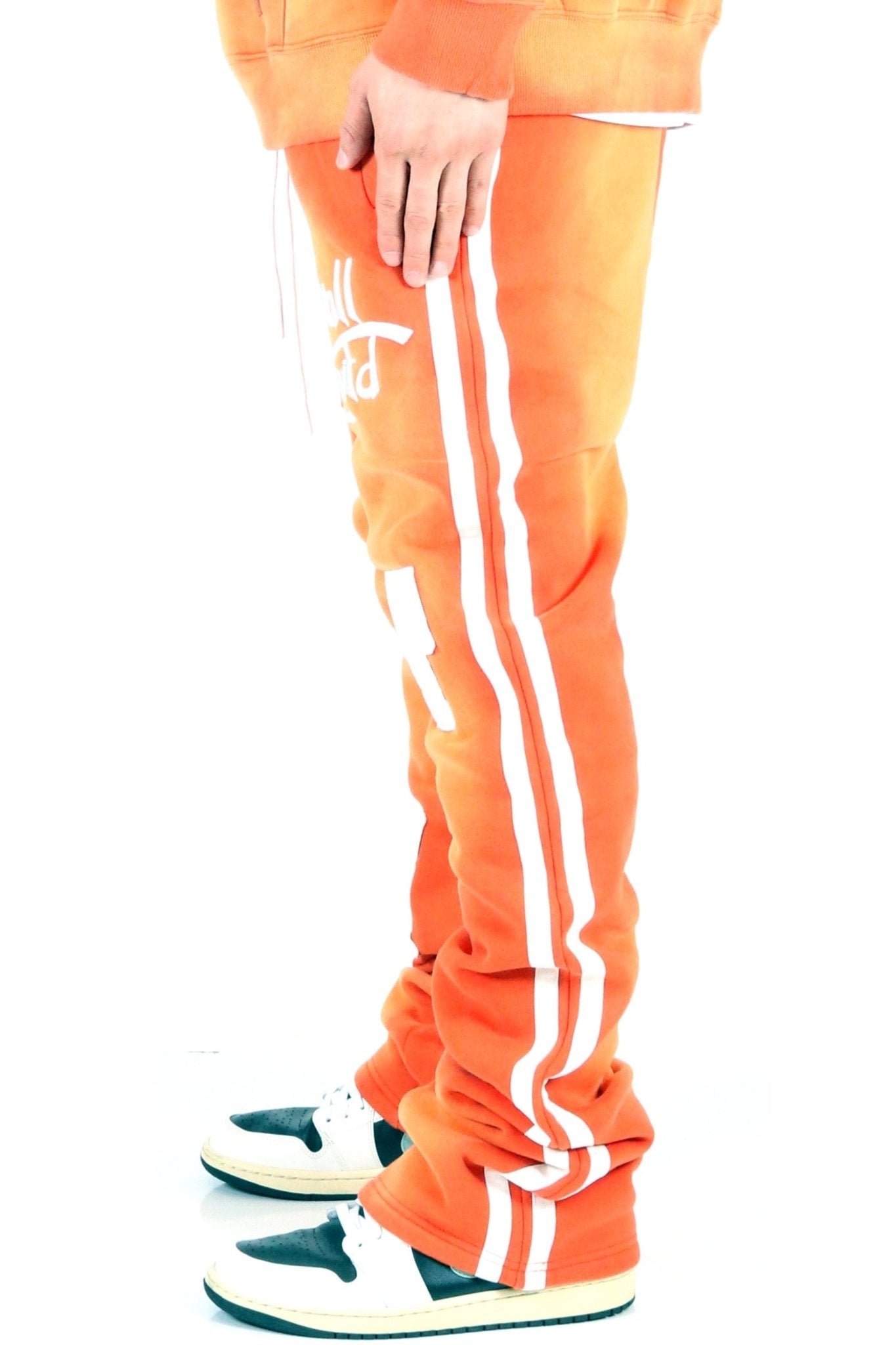 MARMA Heavy weight brushed vintage washing skinny flare stacked pants - Love to KleepMen's SweatpantsKLEEPLove to Kleep