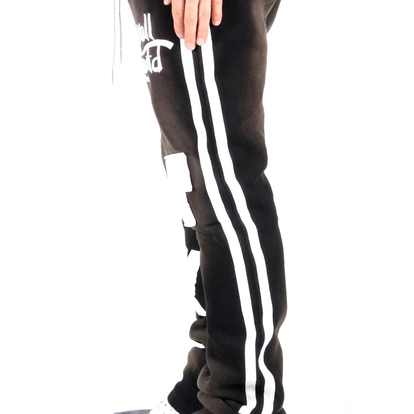 PEBBLE Heavy weight brushed vintage washingskinny flare stacked pants - Love to KleepMen's SweatpantsKLEEPLove to Kleep