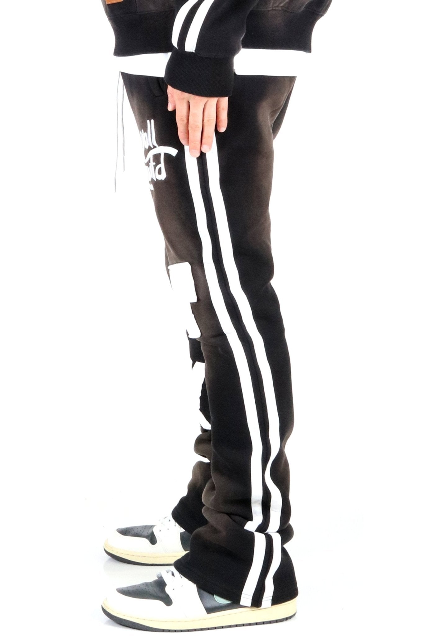 PEBBLE Heavy weight brushed vintage washingskinny flare stacked pants - Love to KleepMen's SweatpantsKLEEPLove to Kleep