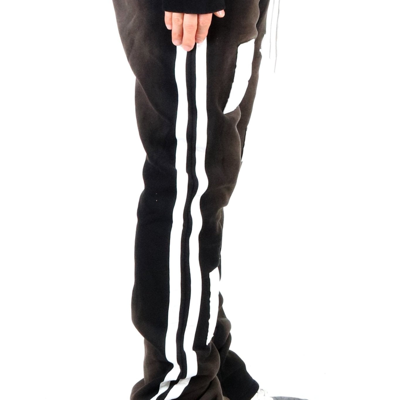 PEBBLE Heavy weight brushed vintage washingskinny flare stacked pants - Love to KleepMen's SweatpantsKLEEPLove to Kleep