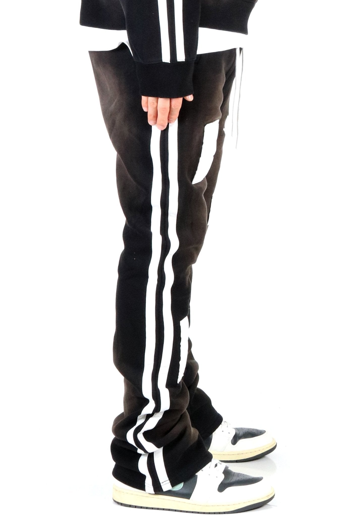 PEBBLE Heavy weight brushed vintage washingskinny flare stacked pants - Love to KleepMen's SweatpantsKLEEPLove to Kleep