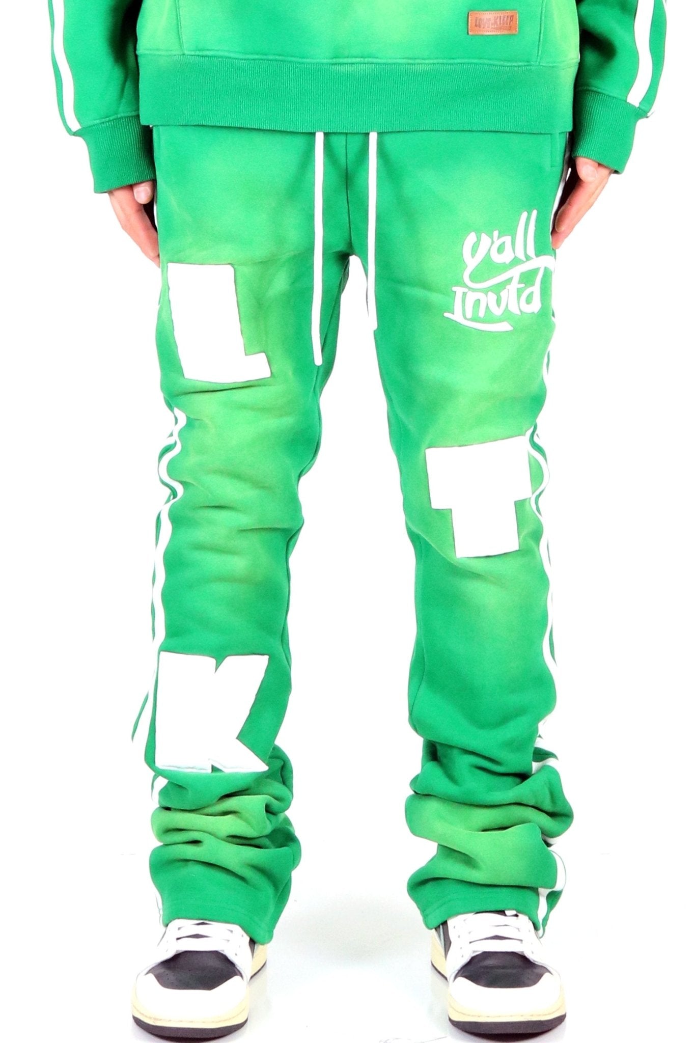 PINE Heavy weight brushed vintage washing skinny flare stacked pants - Love to KleepMen's SweatpantsKLEEPLove to Kleep