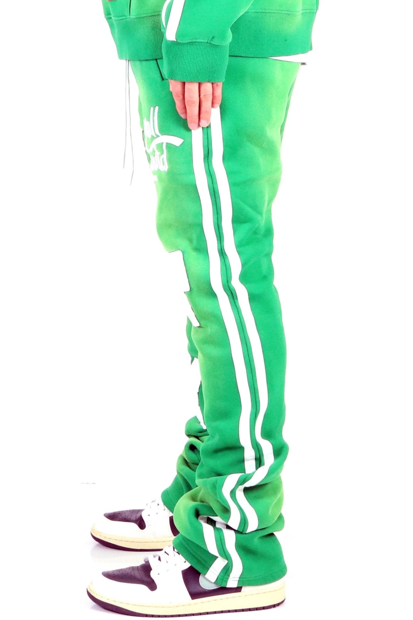 PINE Heavy weight brushed vintage washing skinny flare stacked pants - Love to KleepMen's SweatpantsKLEEPLove to Kleep