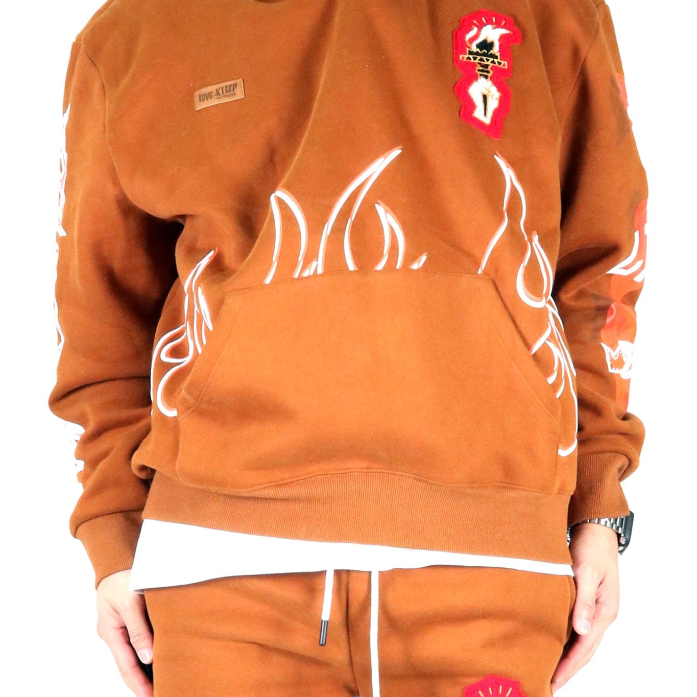 BRUNETTE Heavy weight brushed graphic pullover hoodie - Love to KleepMen's SweatshirtKLEEPLove to Kleep