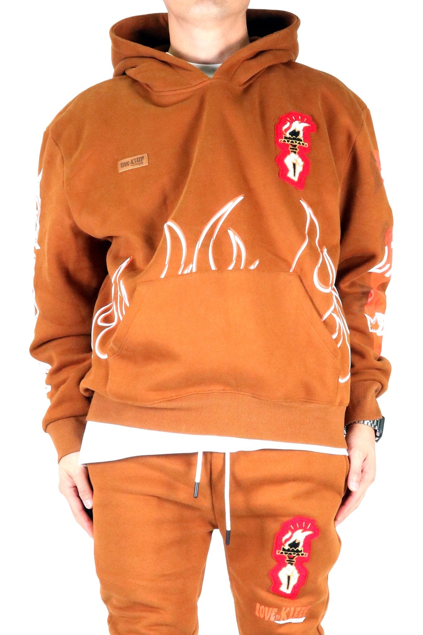 BRUNETTE Heavy weight brushed graphic pullover hoodie - Love to KleepMen's SweatshirtKLEEPLove to Kleep
