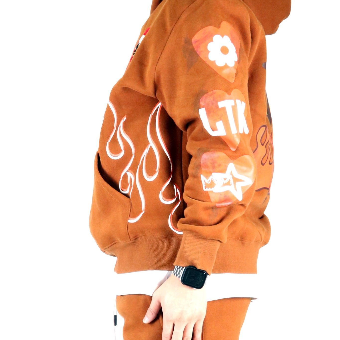 BRUNETTE Heavy weight brushed graphic pullover hoodie - Love to KleepMen's SweatshirtKLEEPLove to Kleep