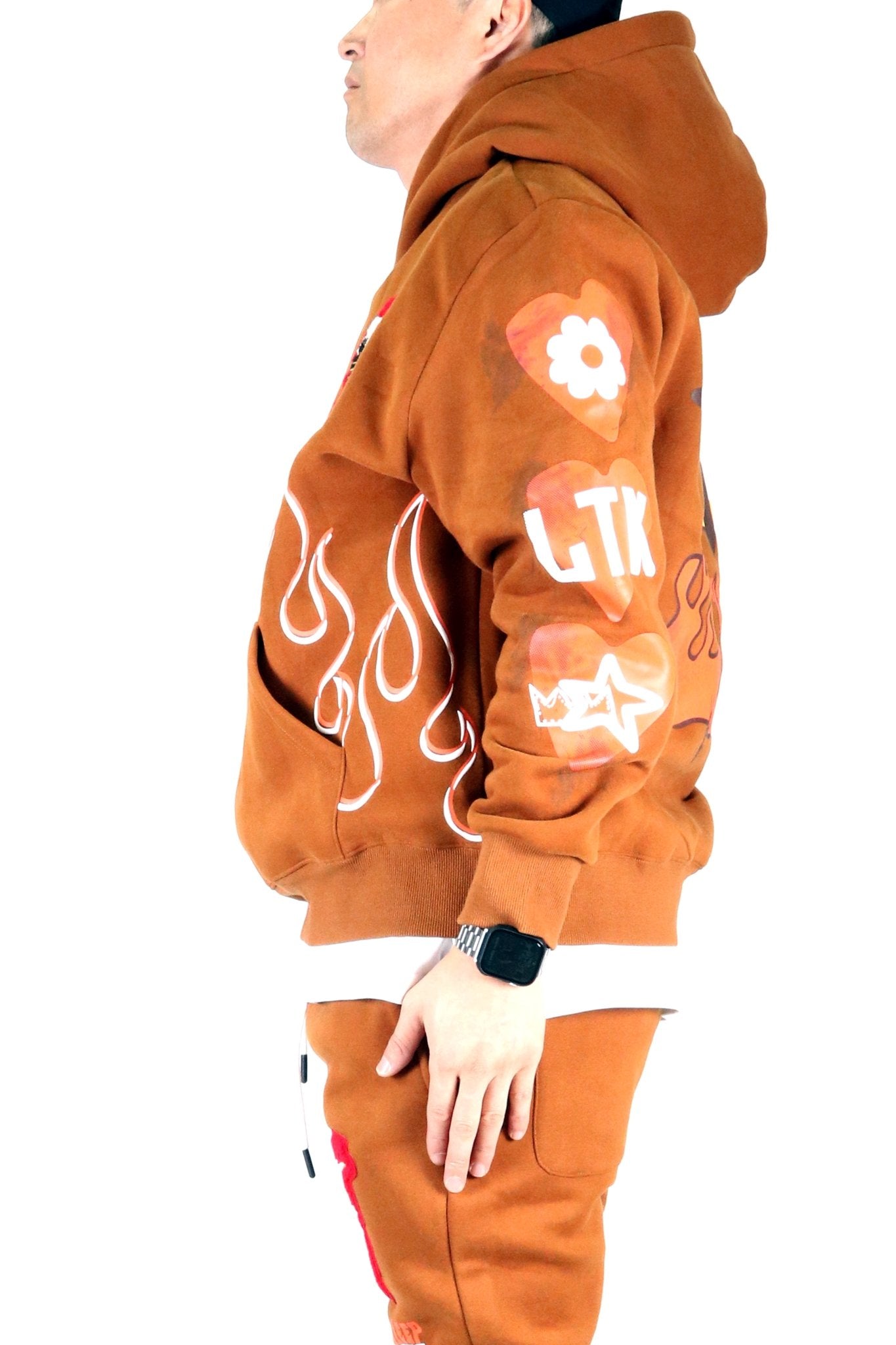 BRUNETTE Heavy weight brushed graphic pullover hoodie - Love to KleepMen's SweatshirtKLEEPLove to Kleep