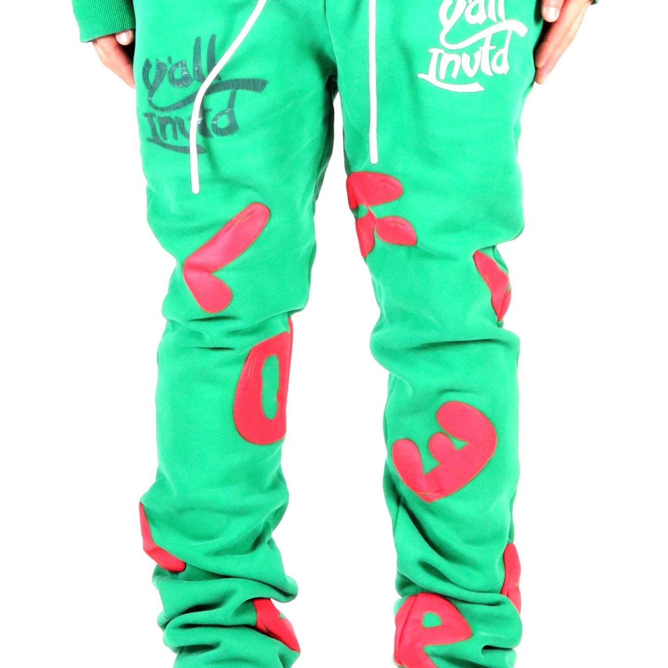 ARTI Heavy weight brushed graphic skinny flare stacked pants - Love to KleepMen's SweatpantsKLEEPLove to Kleep
