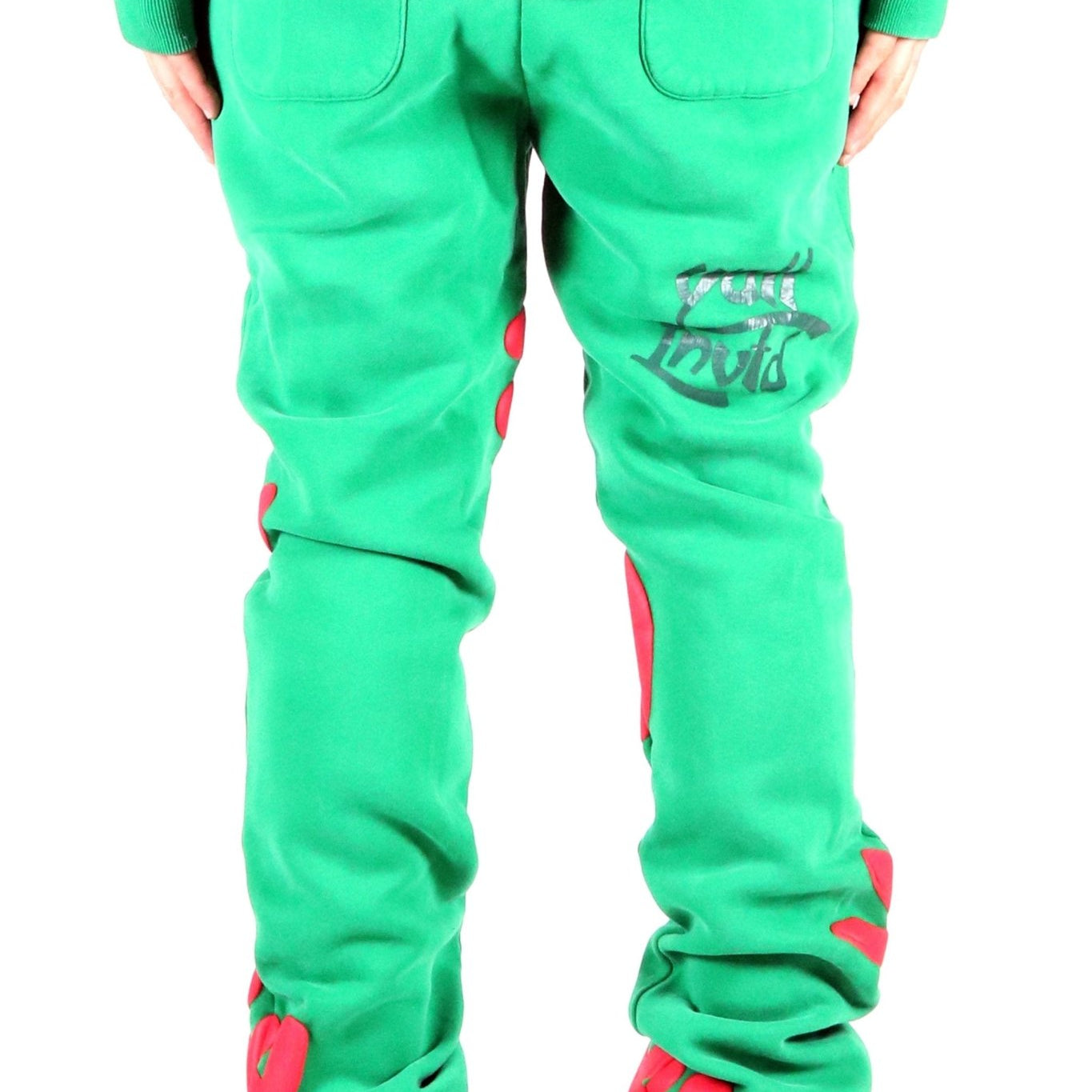 ARTI Heavy weight brushed graphic skinny flare stacked pants - Love to KleepMen's SweatpantsKLEEPLove to Kleep