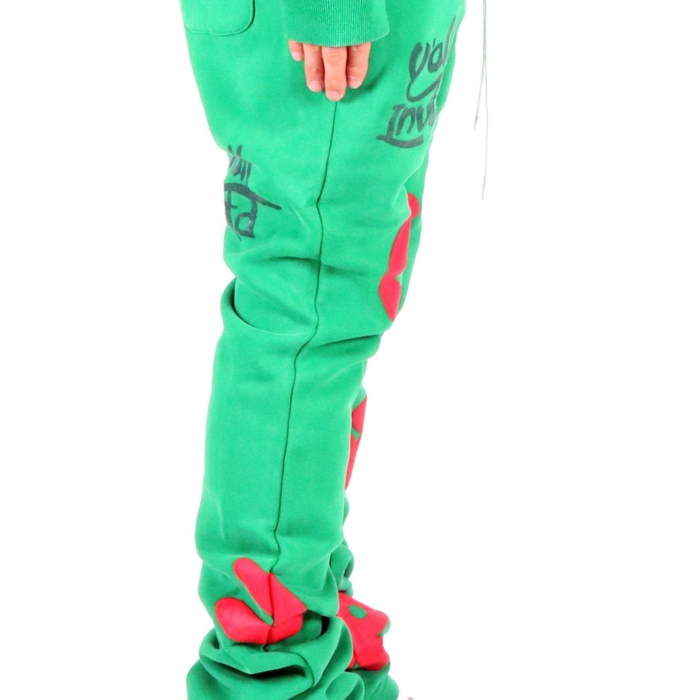 ARTI Heavy weight brushed graphic skinny flare stacked pants - Love to KleepMen's SweatpantsKLEEPLove to Kleep