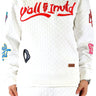 BLANCO Waffle Square Pattern crewneck pullover with patches - Love to KleepMen's SweatshirtKLEEPLove to Kleep