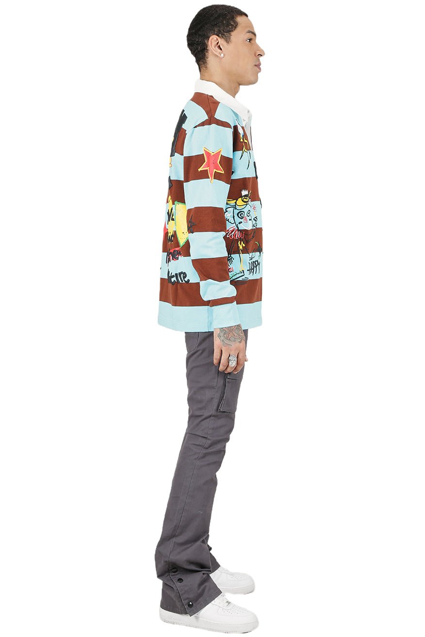 JORDY Men's Long Sleeve Polo Shirt - Love to KleepMen's PoloshirtKLEEPLove to Kleep
