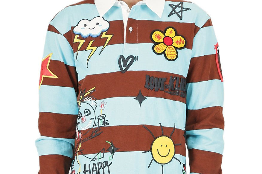 JORDY Men's Long Sleeve Polo Shirt - Love to KleepMen's PoloshirtKLEEPLove to Kleep