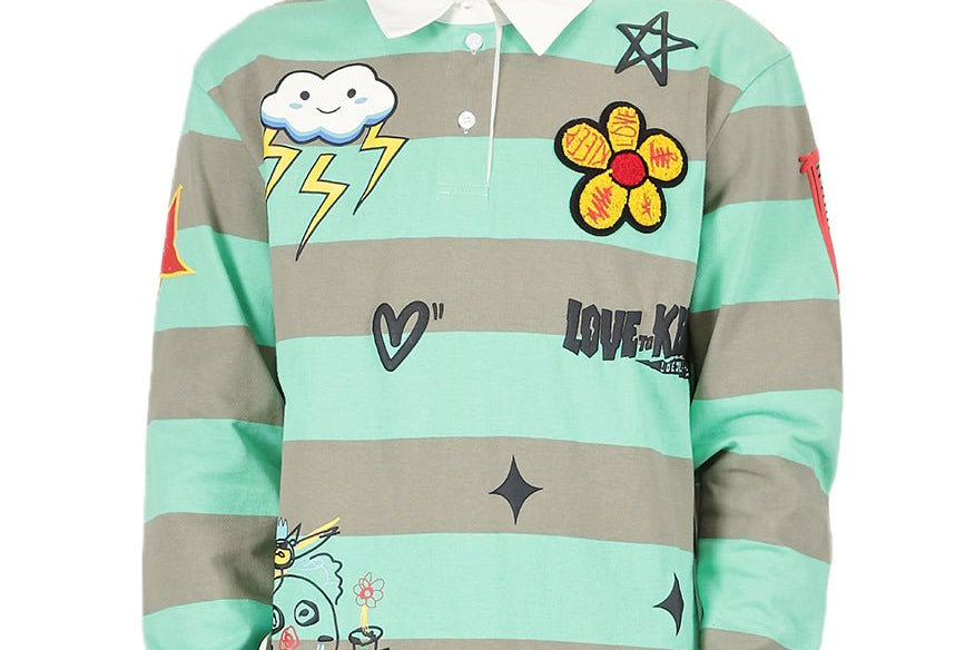 MATRI Men's Long Sleeve Polo Shirt - Love to KleepMen's PoloshirtKLEEPLove to Kleep