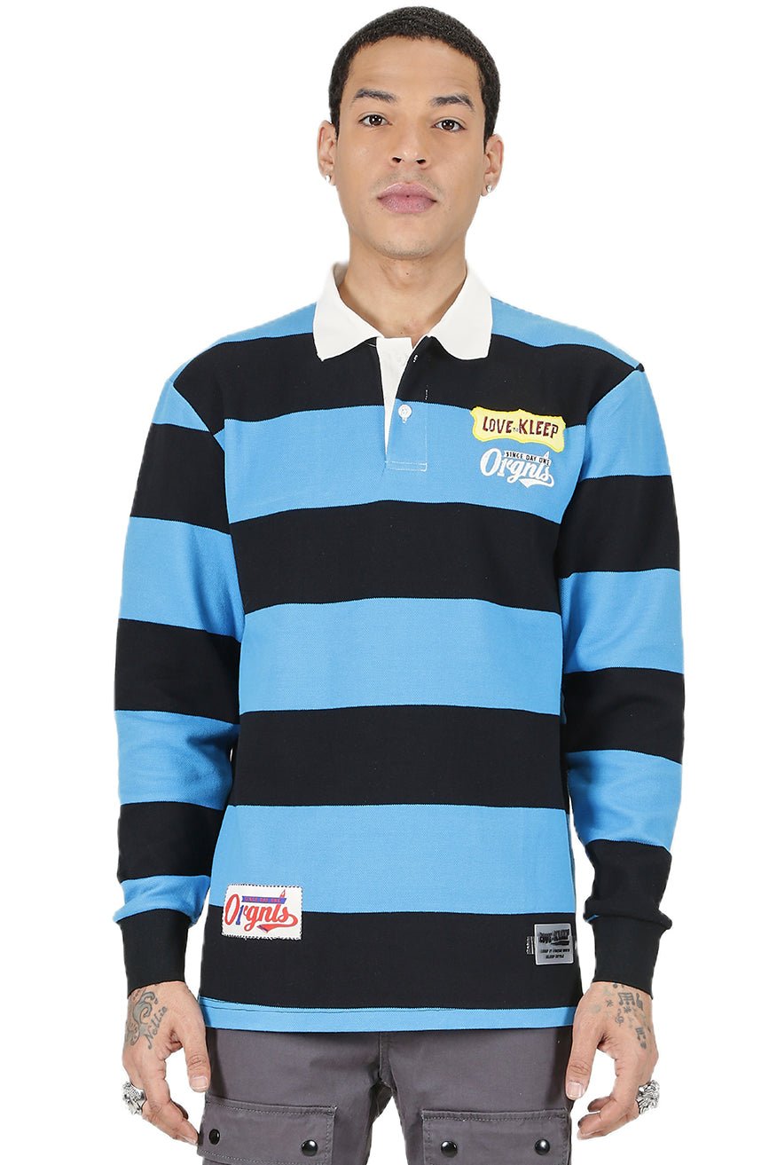 OCEAN Men's Long Sleeve Polo Shirt - Love to KleepMen's PoloshirtKLEEPLove to Kleep