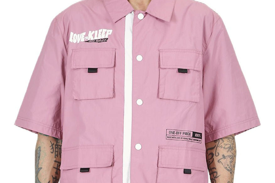 Canon Men's premium crispy nylon short sleeve coach jacket - Love to KleepMen's JacketKLEEPLove to Kleep