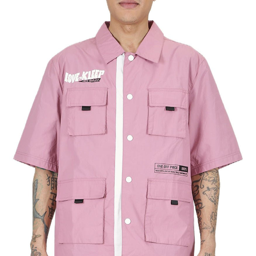 Canon Men's premium crispy nylon short sleeve coach jacket - Love to KleepMen's JacketKLEEPLove to Kleep