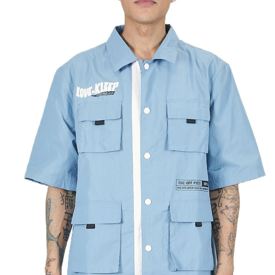 Kloud Men's premium crispy nylon short sleeve coach jacket - Love to KleepMen's JacketKLEEPLove to Kleep