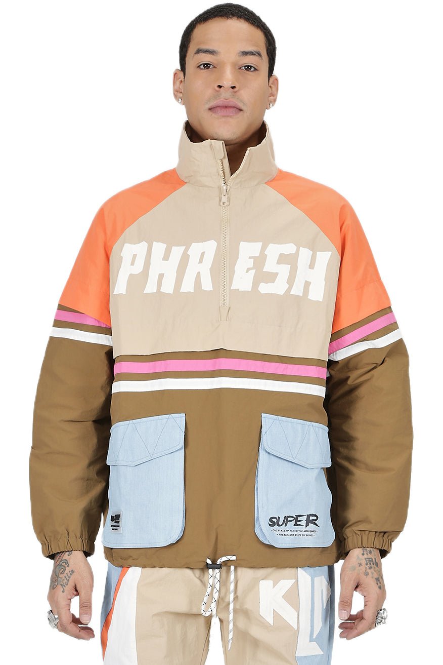 HAZEL Retro Men's premium crispy nylon long sleeve half zip pullover jacket - Love to KleepMen's JacketKLEEPLove to Kleep