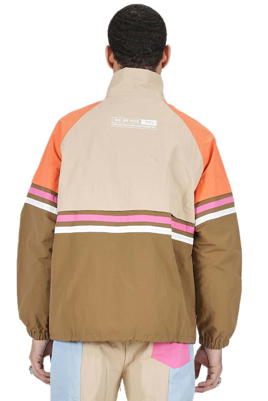 HAZEL Retro Men's premium crispy nylon long sleeve half zip pullover jacket - Love to KleepMen's JacketKLEEPLove to Kleep