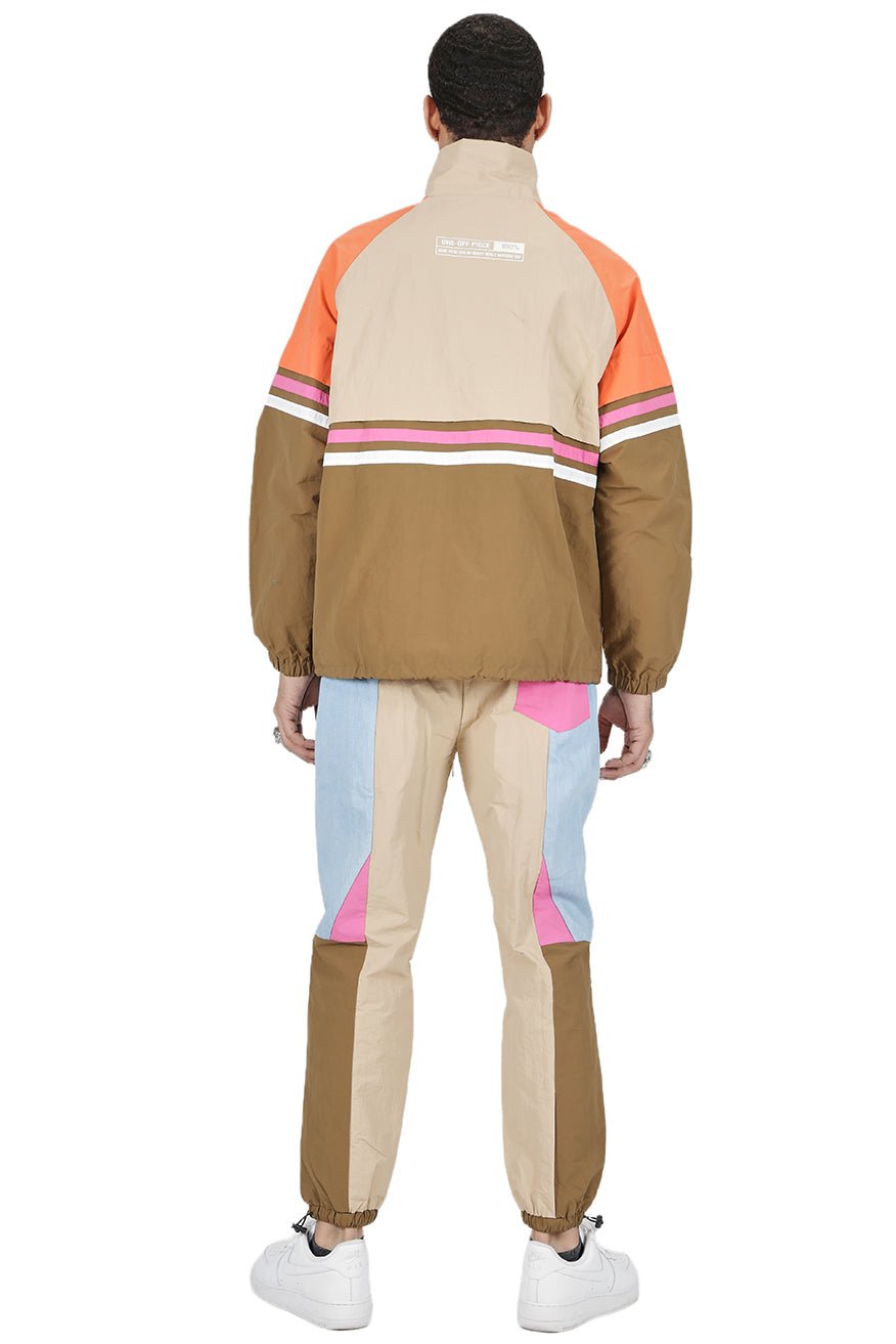 HAZEL Retro Men's premium crispy nylon long sleeve half zip pullover jacket - Love to KleepMen's JacketKLEEPLove to Kleep