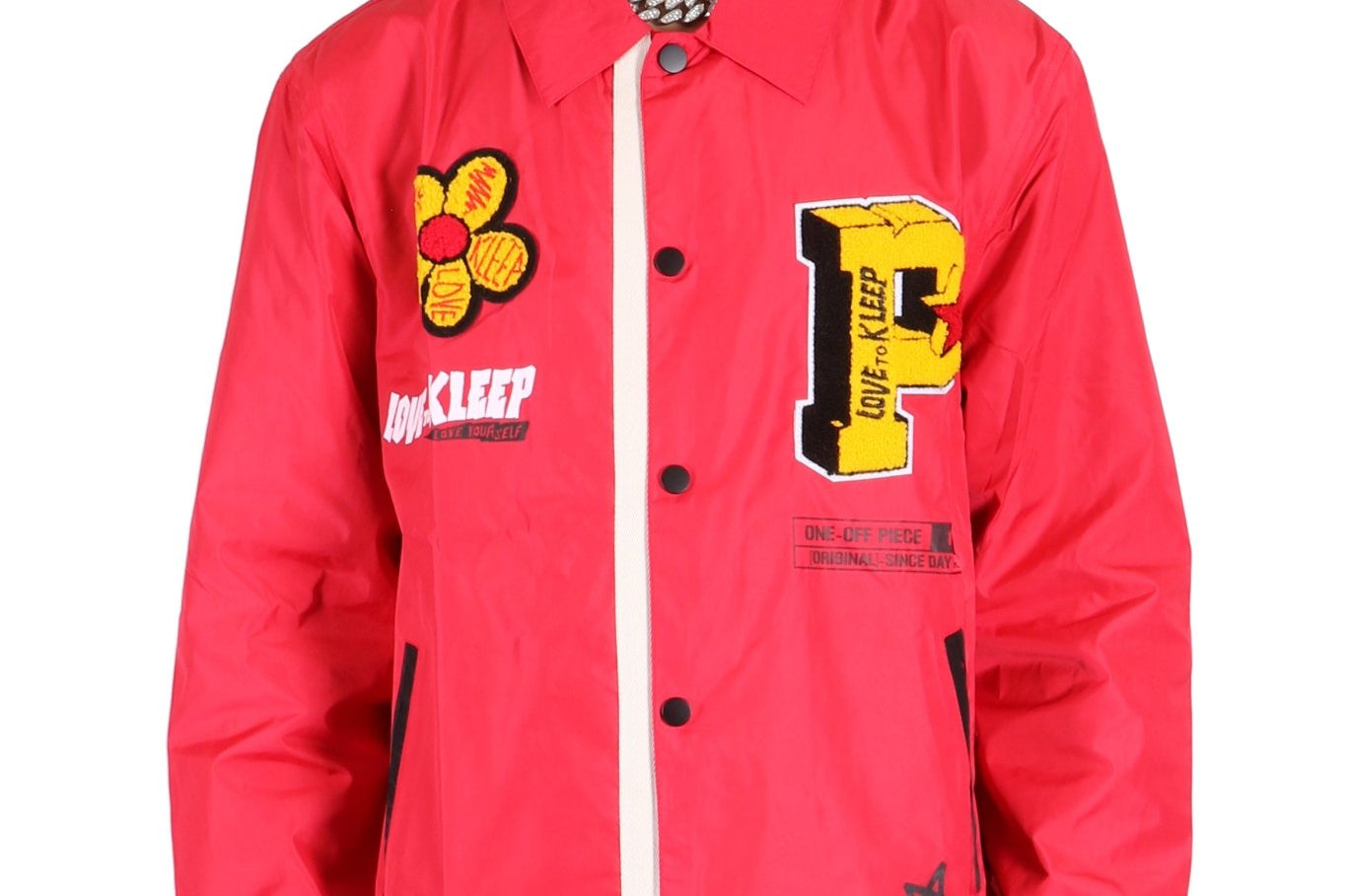 BEXTON Men's premium nylon long sleeve coach jacket with multi patches - Love to KleepMen's JacketKLEEPLove to Kleep