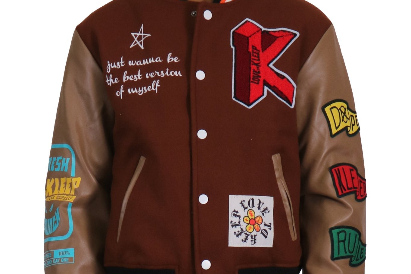WALDEN Men's Melton Body with Faux Leather Sleeve Varsity Jacket - Love to KleepMen's JacketKLEEPLove to Kleep