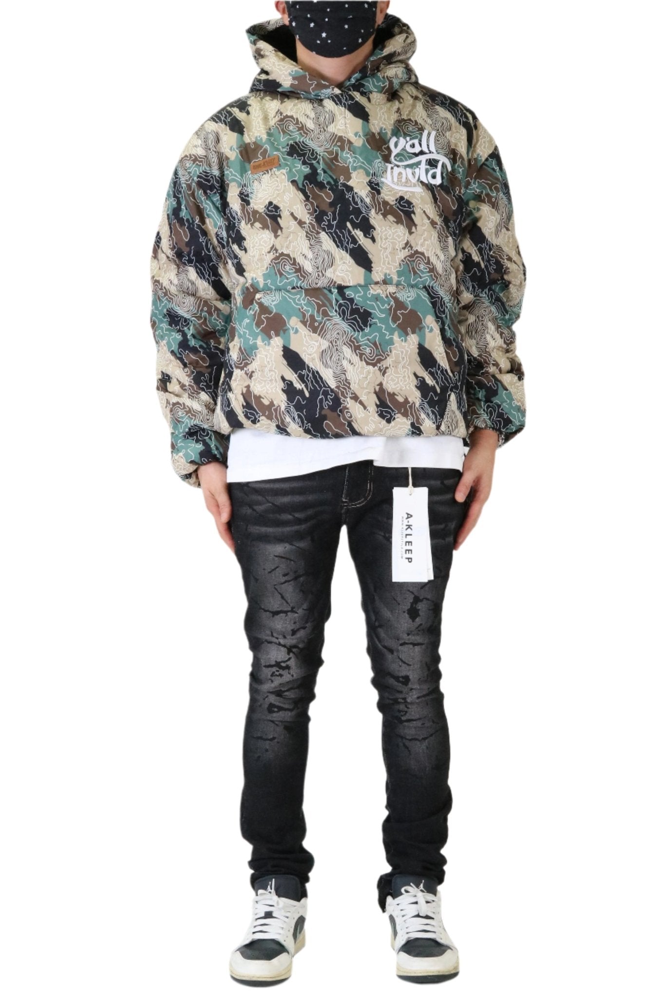 KAMI Padded Crop Style Nylon Pullover Jacket - Love to KleepMen's JacketKLEEPLove to Kleep