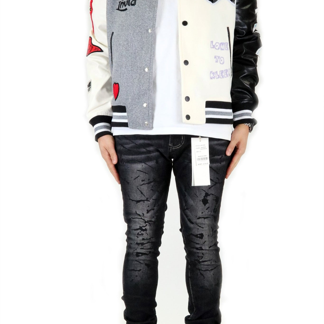 CAPELLA Men's Melton Body with Faux Leather Sleeve Varsity Jacket - Love to KleepMen's JacketKLEEPLove to Kleep
