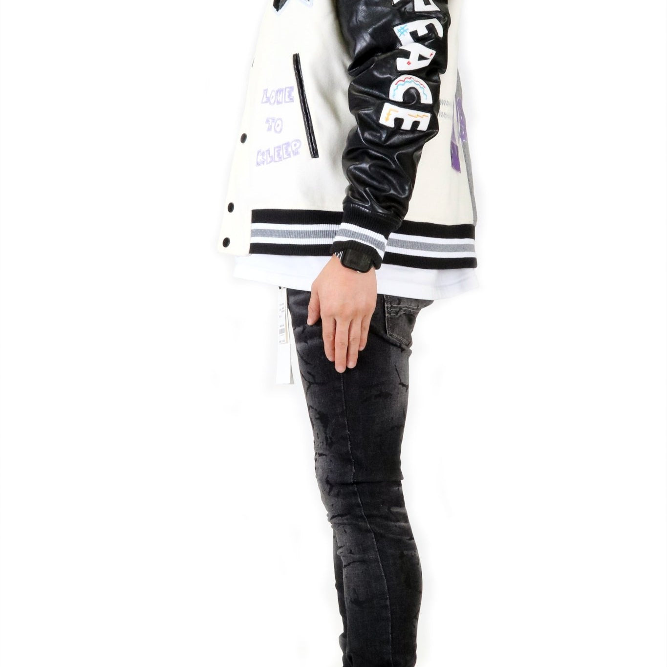 CAPELLA Men's Melton Body with Faux Leather Sleeve Varsity Jacket - Love to KleepMen's JacketKLEEPLove to Kleep