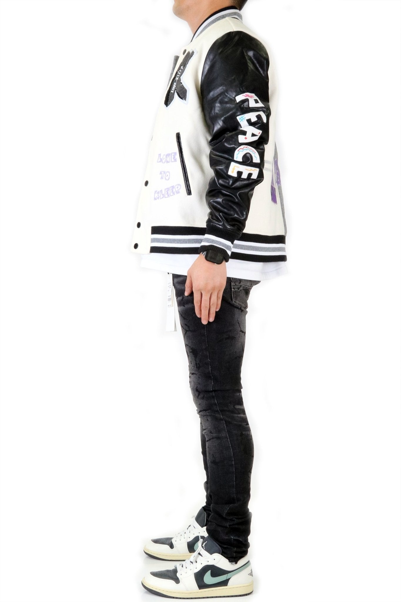 CAPELLA Men's Melton Body with Faux Leather Sleeve Varsity Jacket - Love to KleepMen's JacketKLEEPLove to Kleep