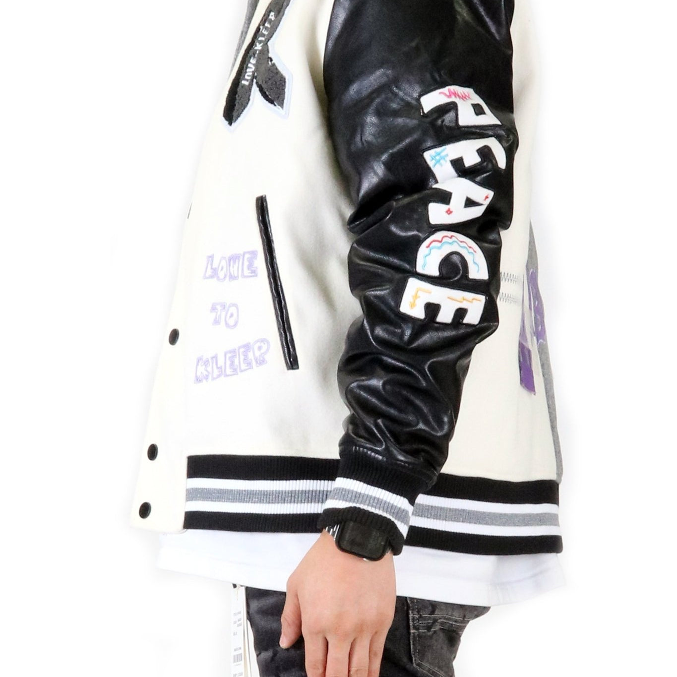 CAPELLA Men's Melton Body with Faux Leather Sleeve Varsity Jacket - Love to KleepMen's JacketKLEEPLove to Kleep