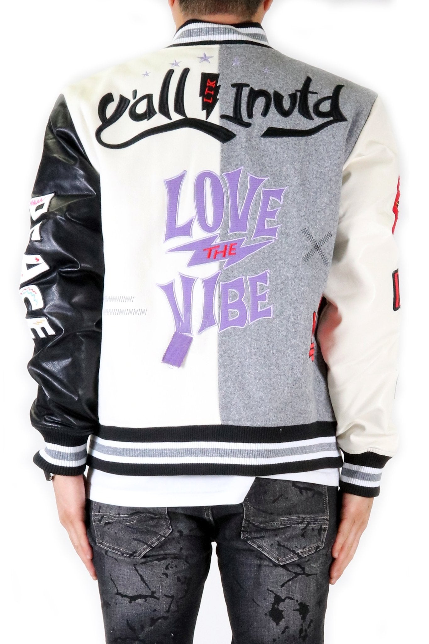 CAPELLA Men's Melton Body with Faux Leather Sleeve Varsity Jacket - Love to KleepMen's JacketKLEEPLove to Kleep