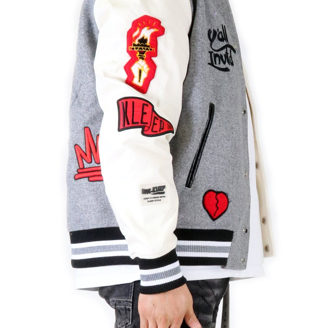 CAPELLA Men's Melton Body with Faux Leather Sleeve Varsity Jacket - Love to KleepMen's JacketKLEEPLove to Kleep