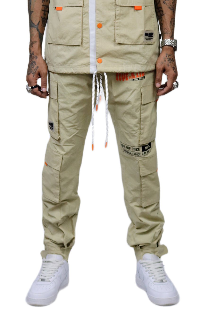 Nual Men's premium crispy nylon cargo jogger pants - Love to KleepMen's PantsKLEEPLove to Kleep