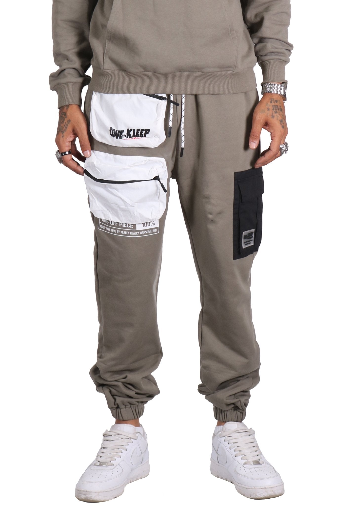 RAFFIA Men's Premium French Terry Jogger Pants with Multi 3D Pocket - Love to KleepMen's SweatpantsKLEEPLove to Kleep