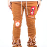 BRUNETTE Heavy weight brushed graphic skinny flare stacked pants - Love to KleepMen's SweatpantsKLEEPLove to Kleep