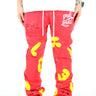 AMARAN Heavy weight brushed graphic skinny flare stacked pants - Love to KleepMen's SweatpantsKLEEPLove to Kleep