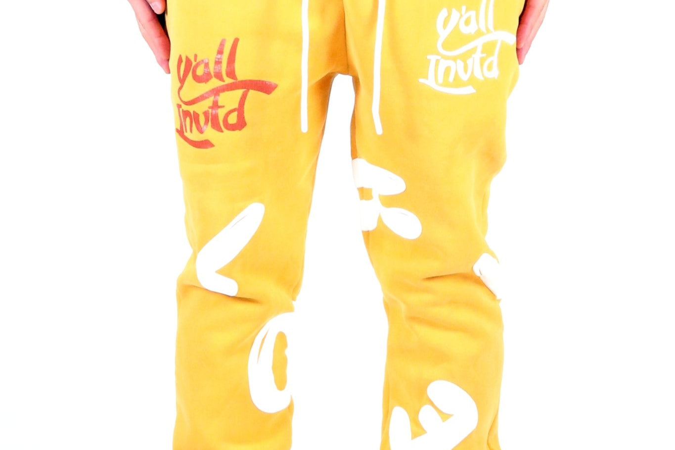 DAFFORD Heavy weight brushed graphic skinny flare stacked pants - Love to KleepMen's SweatpantsKLEEPLove to Kleep