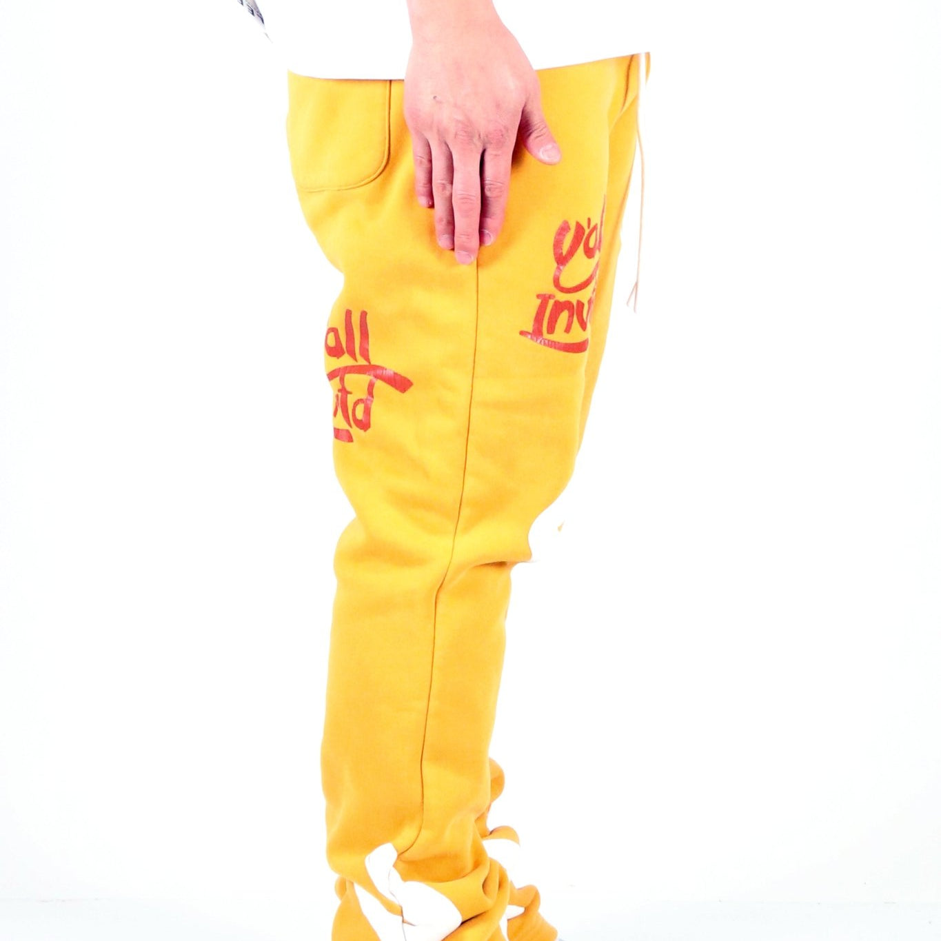 DAFFORD Heavy weight brushed graphic skinny flare stacked pants - Love to KleepMen's SweatpantsKLEEPLove to Kleep